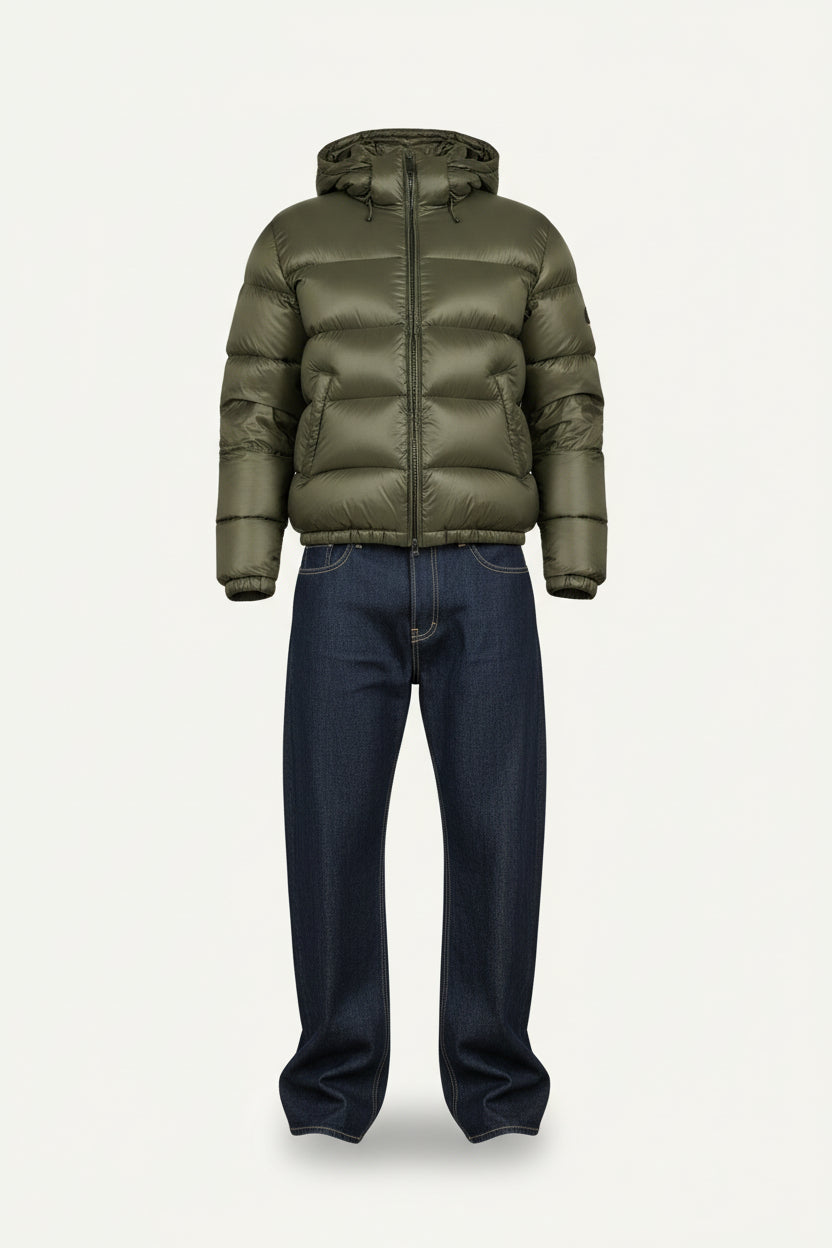 Men’s Hooded Quilted Jacket with Sherpa Lining — view 2