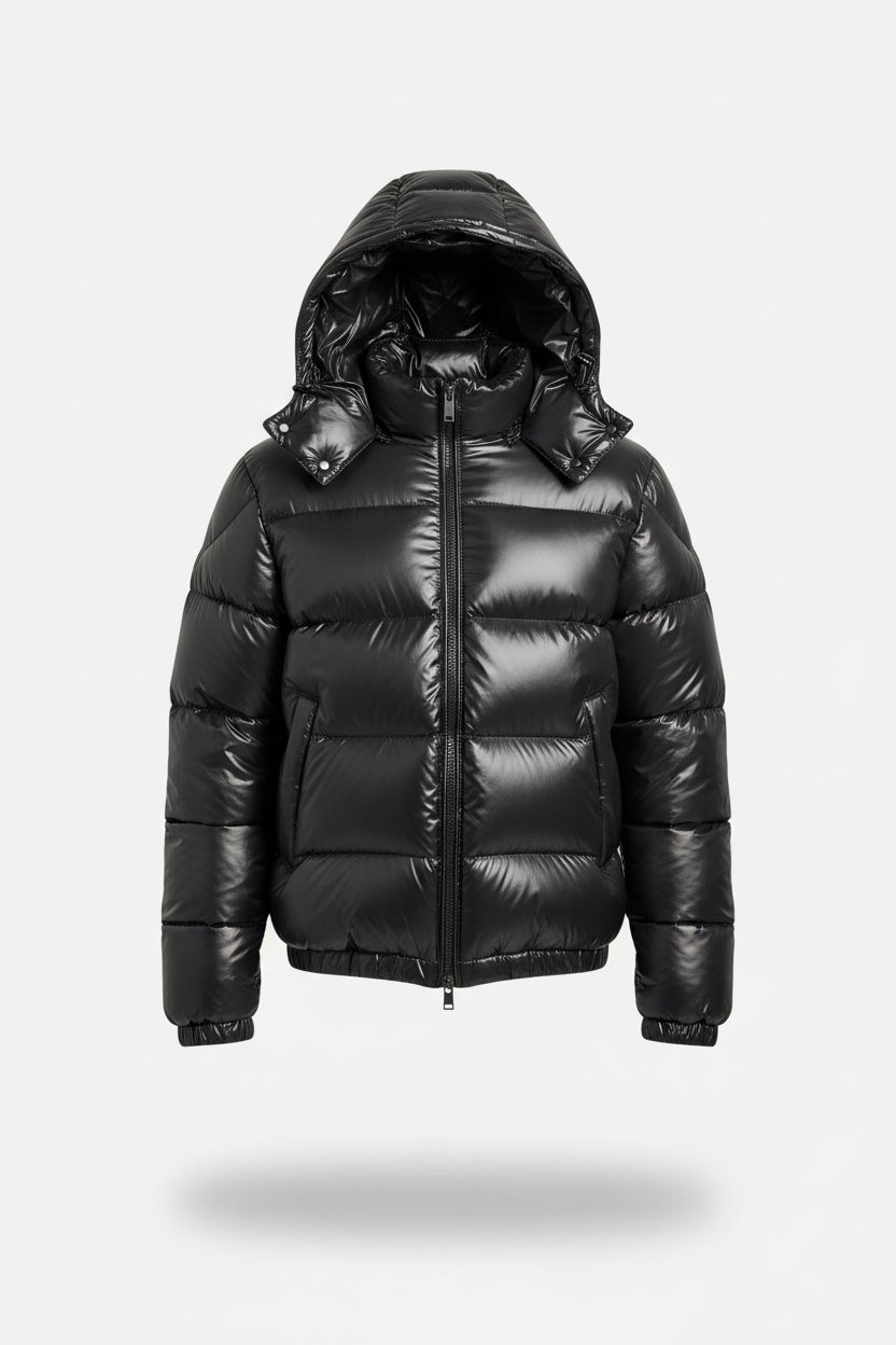 Men’s Hooded Quilted Jacket with Sherpa Lining — view 5