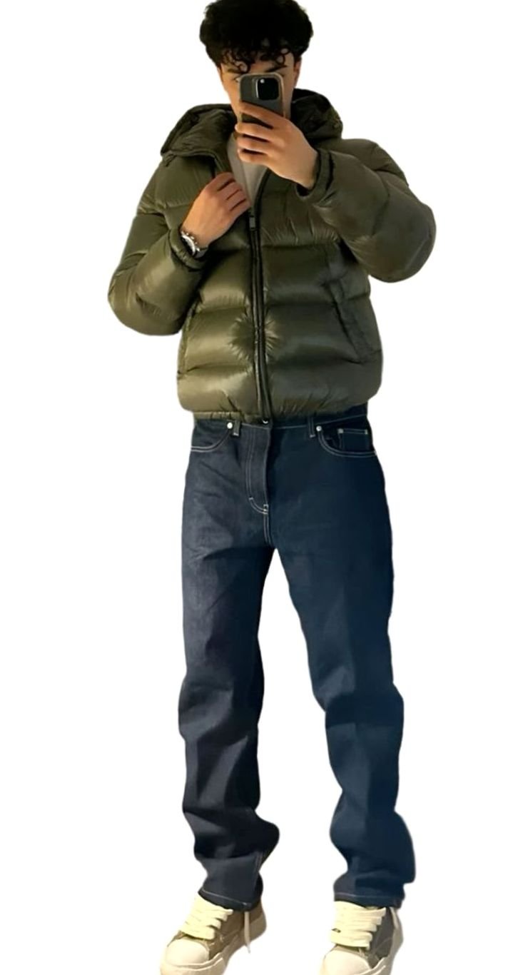 Men’s Glossy Hooded Quilted Puffer Jacket — view 2