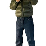 Men’s Glossy Hooded Quilted Puffer Jacket — view 2
