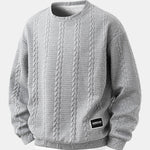 Men’s Cable-Textured Jacquard Sweatshirt — view 2