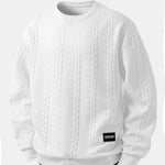Men’s Cable-Textured Jacquard Sweatshirt — view 3