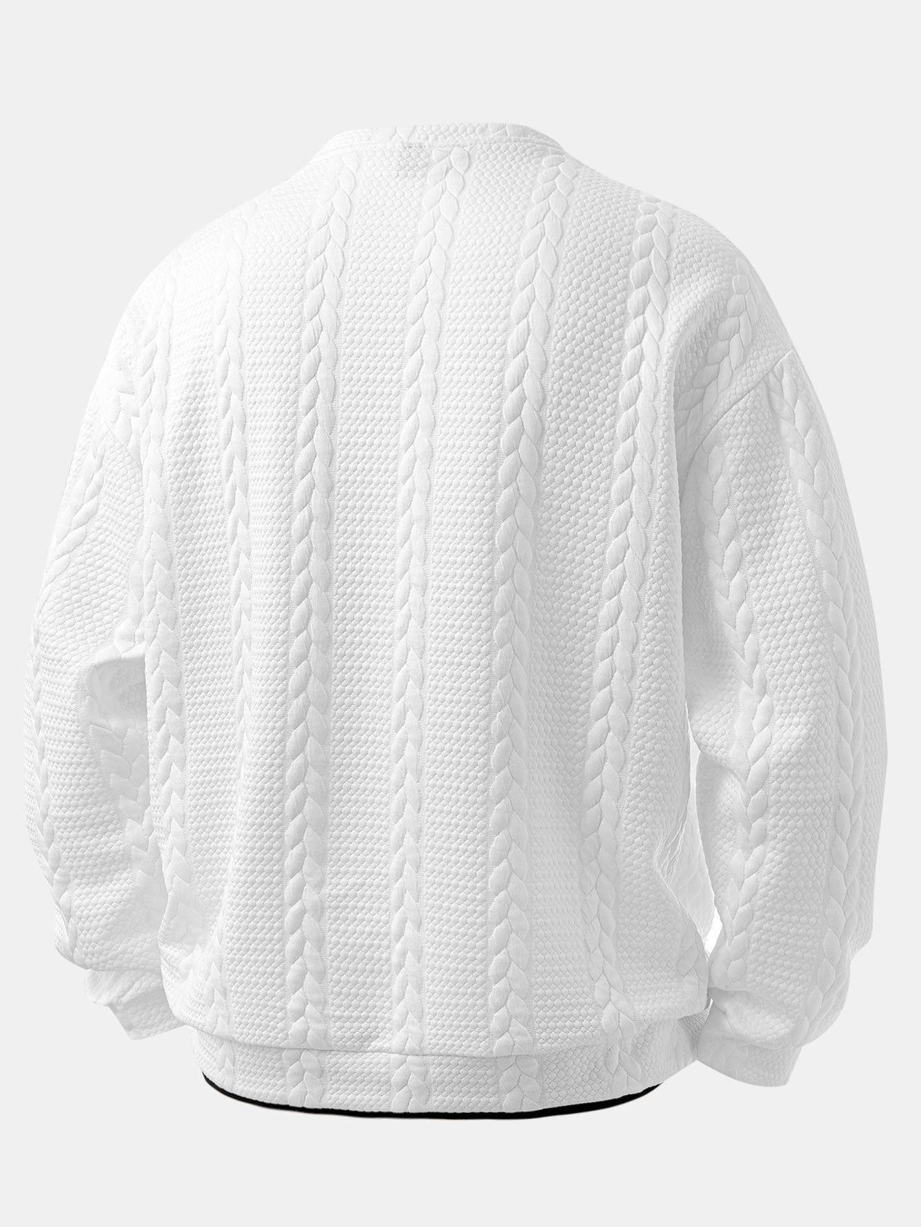 Men’s Cable-Textured Jacquard Sweatshirt — view 7