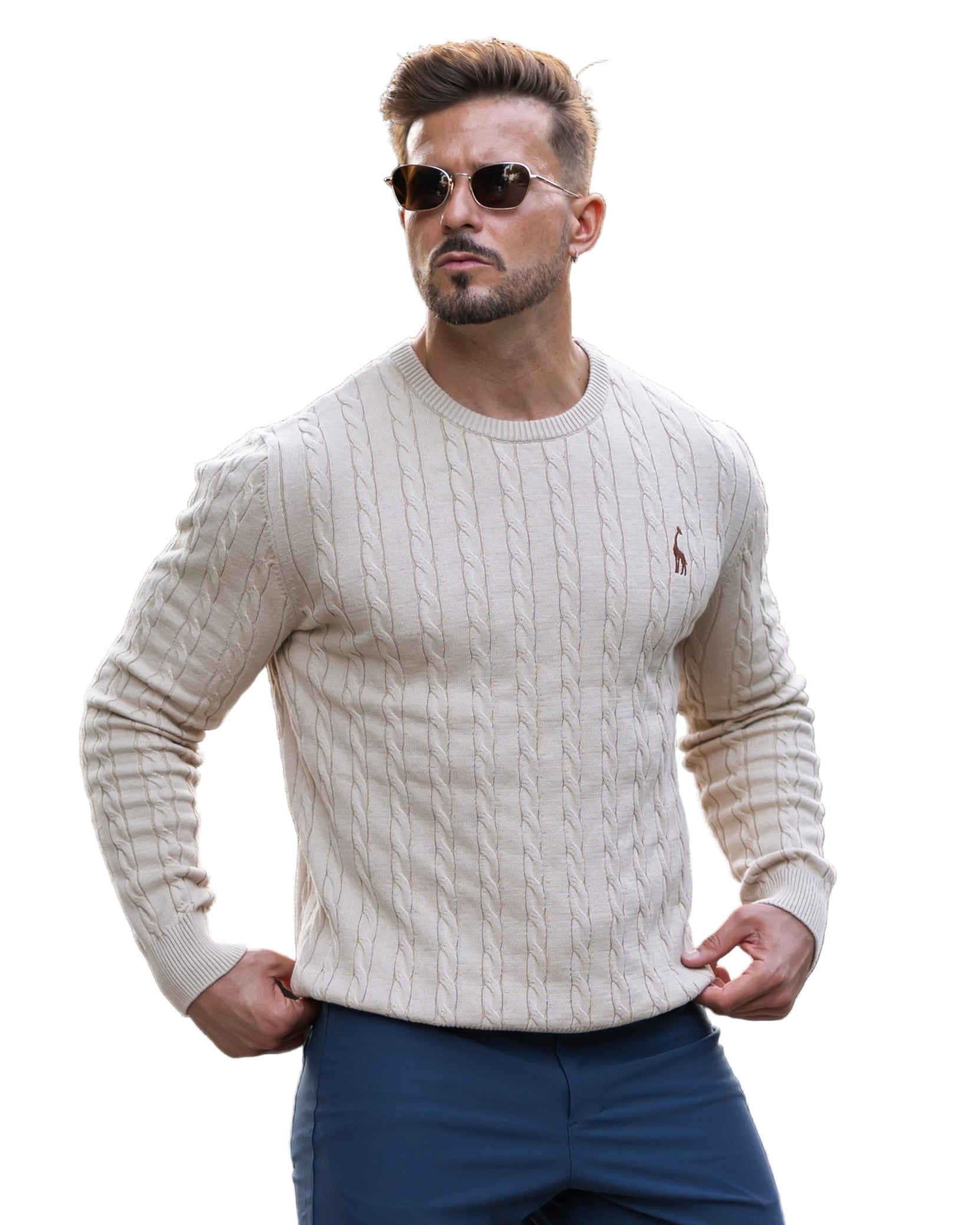 Men’s Cable-Knit Sweater — view 1
