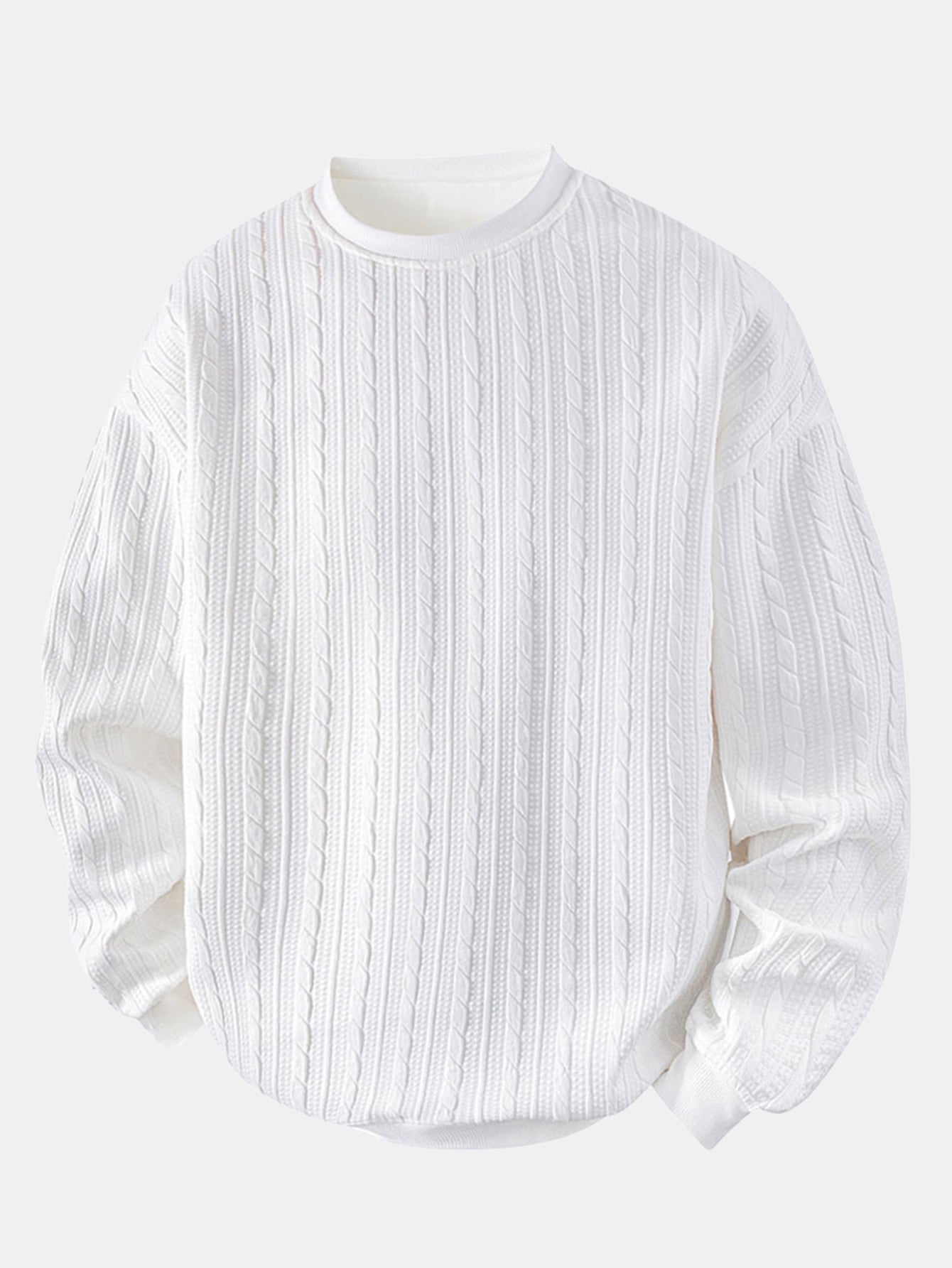Men’s Textured Jacquard Crew-Neck Sweatshirt — view 1