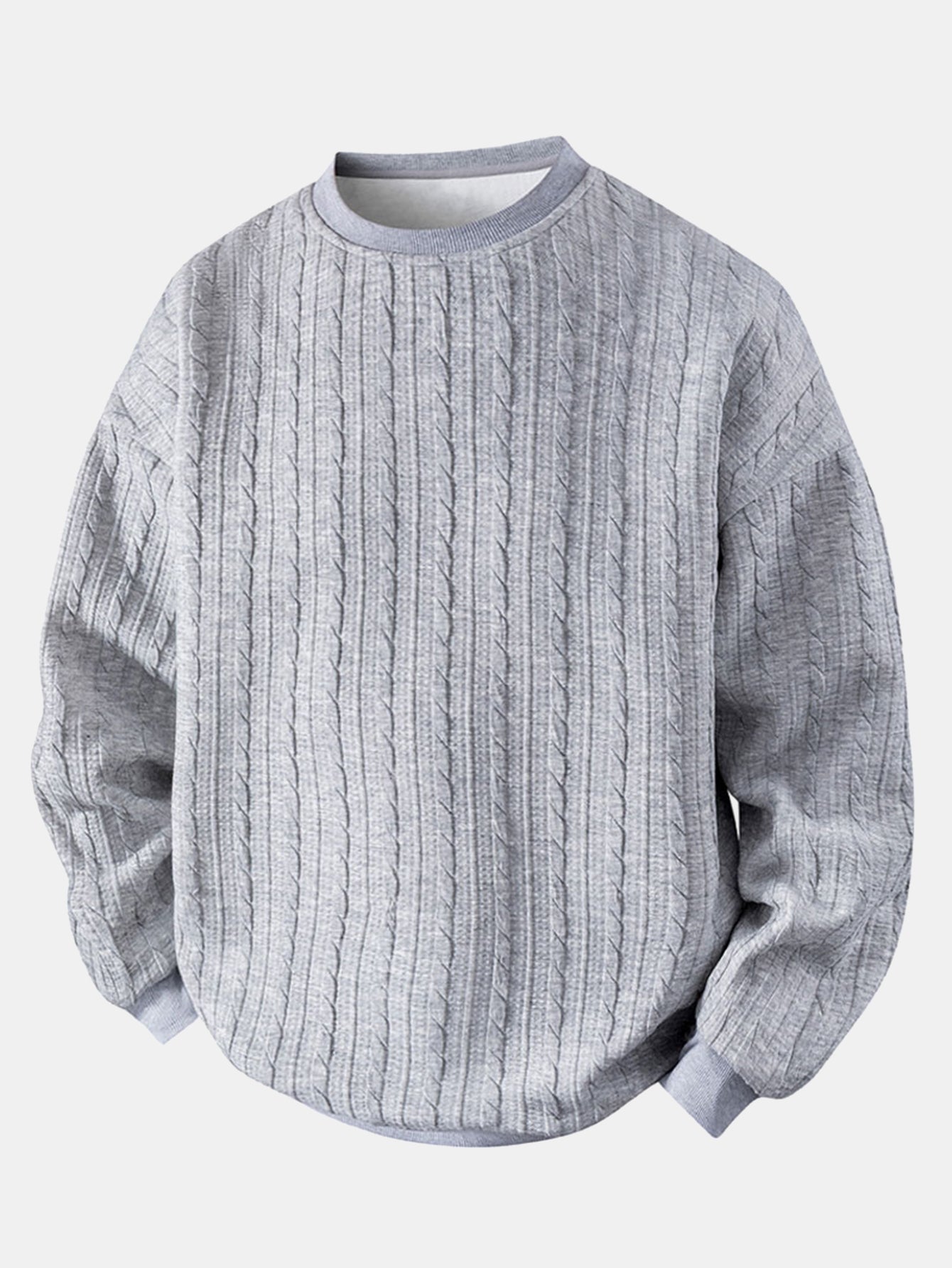 Men’s Textured Jacquard Crew-Neck Sweatshirt — view 2