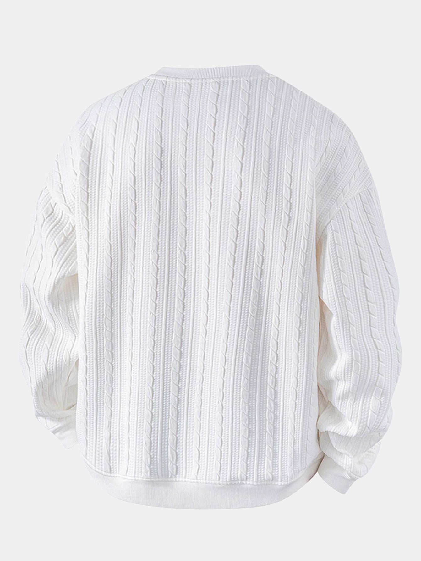 Men’s Textured Jacquard Crew-Neck Sweatshirt — view 4
