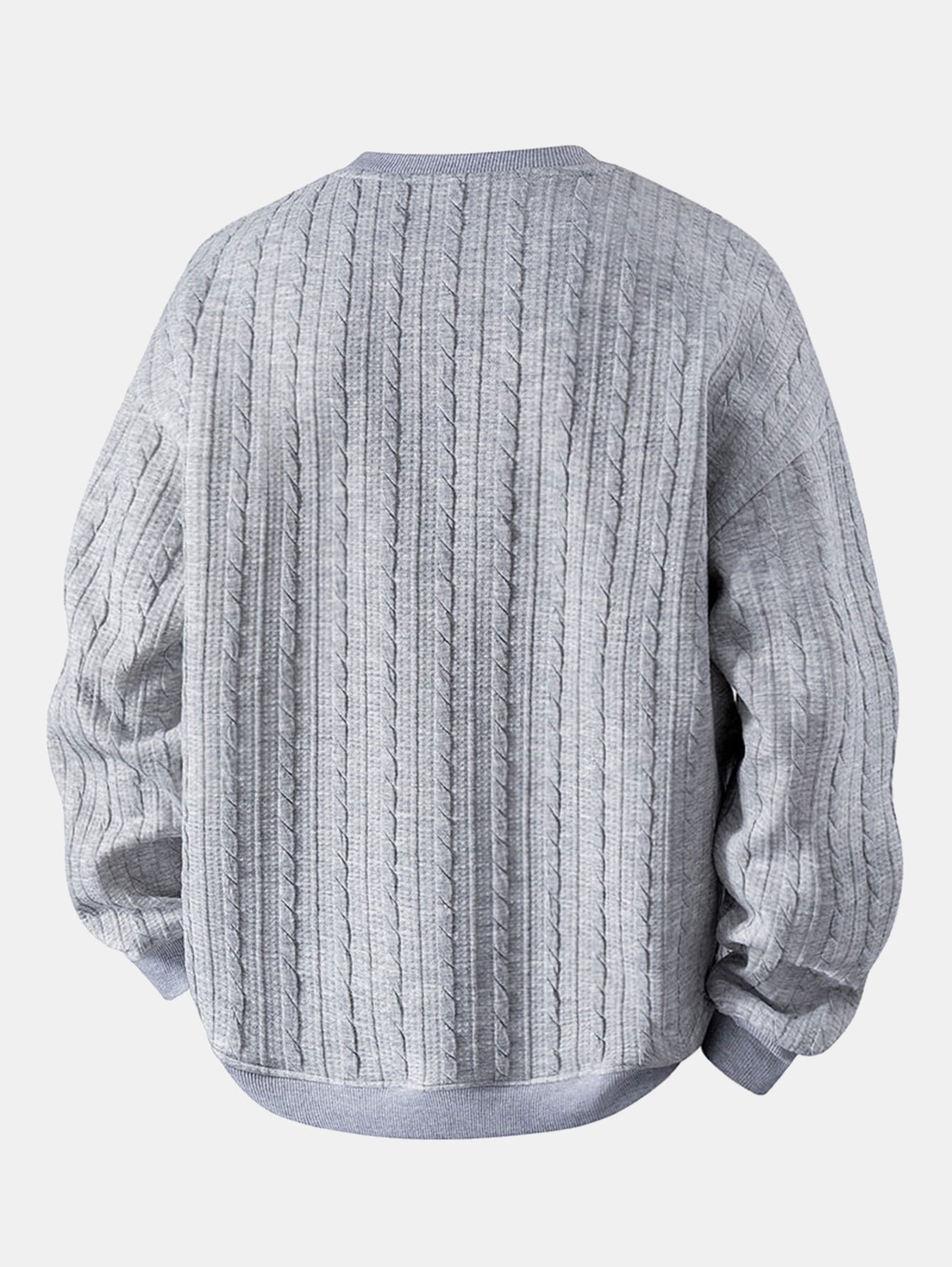 Men’s Textured Jacquard Crew-Neck Sweatshirt — view 5