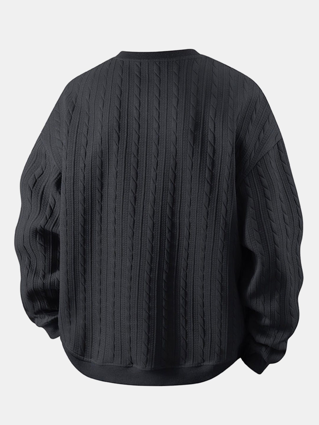 Men’s Textured Jacquard Crew-Neck Sweatshirt — view 6