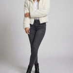Women’s Short Teddy Fleece Jacket with Stand Collar — view 5