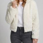 Women’s Short Teddy Fleece Jacket with Stand Collar — view 6