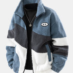 Men’s Printed-Panel Teddy Fleece Zip-Up Jacket — view 1