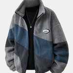 Men’s Printed-Panel Teddy Fleece Zip-Up Jacket — view 2