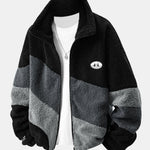 Men’s Printed-Panel Teddy Fleece Zip-Up Jacket — view 4