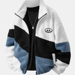 Men’s Printed-Panel Teddy Fleece Zip-Up Jacket — view 5