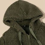 Women's Oversized Hooded Teddy Fleece Coat — view 9