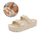 Women's Adjustable Strap Slippers with Thick Sole — view 1