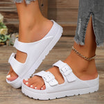 Women's Adjustable Strap Slippers with Thick Sole — view 6
