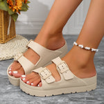 Women's Adjustable Strap Slippers with Thick Sole — view 7
