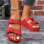 Women's Adjustable Strap Slippers with Thick Sole — view 9