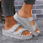 Women's Adjustable Strap Slippers with Thick Sole — view 10