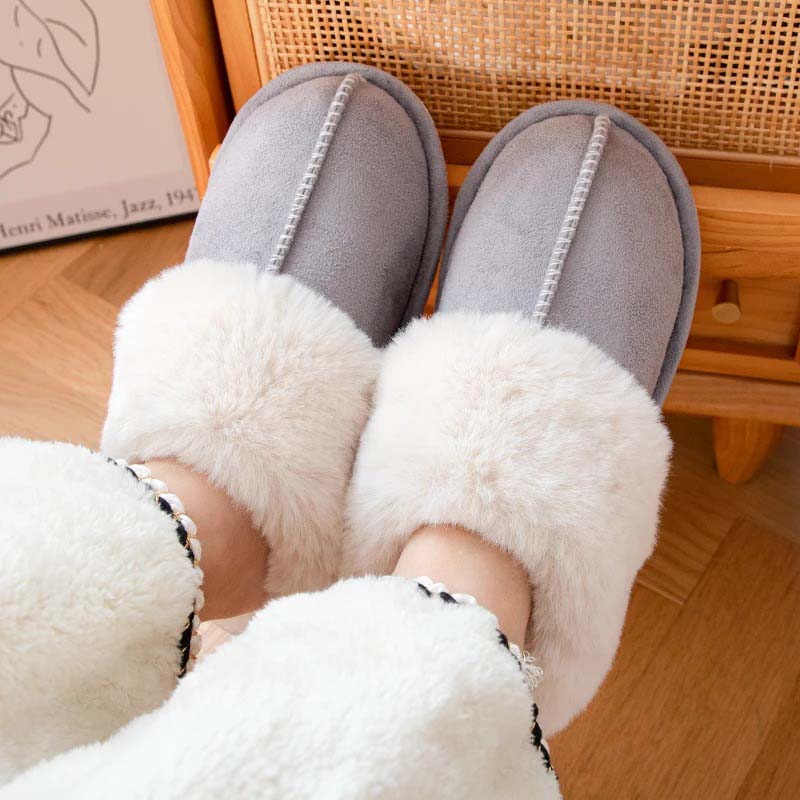Warm-Lined Slip-On Slippers with Non-Slip Sole — view 3