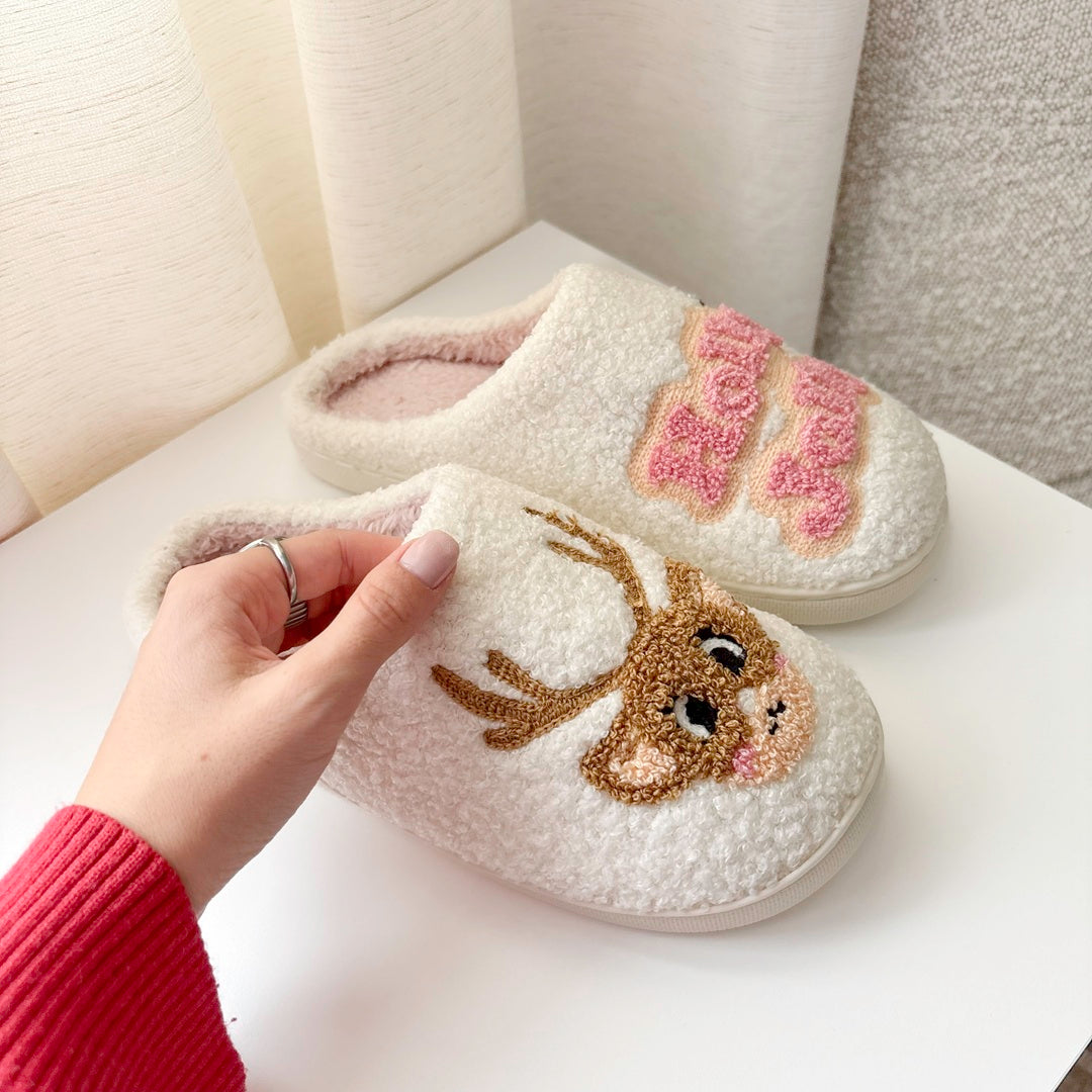 Festive Embroidered Slip-On Slippers — view 7