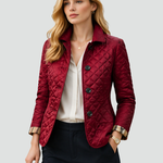 Women’s Quilted Button-Front Jacket with Collar — view 6