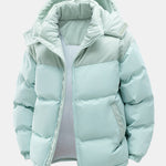 Men’s Padded Jacket with Corduroy Panels and Stand Collar — view 5
