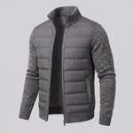 Men’s Hybrid Puffer Jacket with Knit Sleeves — view 1