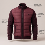 Men’s Hybrid Puffer Jacket with Knit Sleeves — view 8