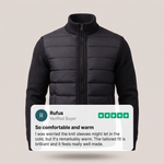 Men’s Hybrid Puffer Jacket with Knit Sleeves — view 10