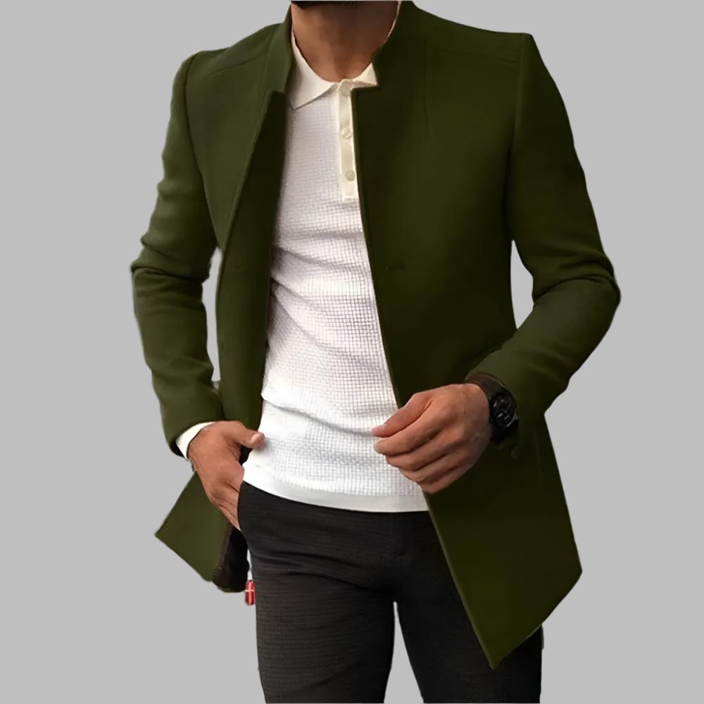 Men’s Tailored Stand-Collar Coat — view 1