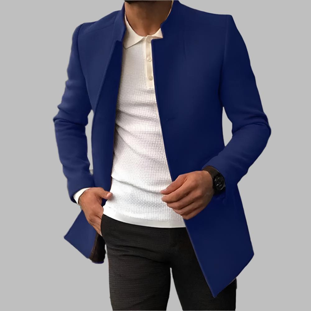 Men’s Tailored Stand-Collar Coat — view 2