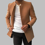 Men’s Tailored Stand-Collar Coat — view 4