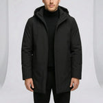 Men’s Hooded Coat with Concealed Front Closure — view 2