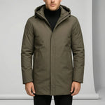 Men’s Hooded Coat with Concealed Front Closure — view 4
