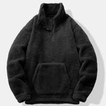 Men’s Teddy Fleece Quarter-Zip Sweatshirt with Kangaroo Pocket — view 3