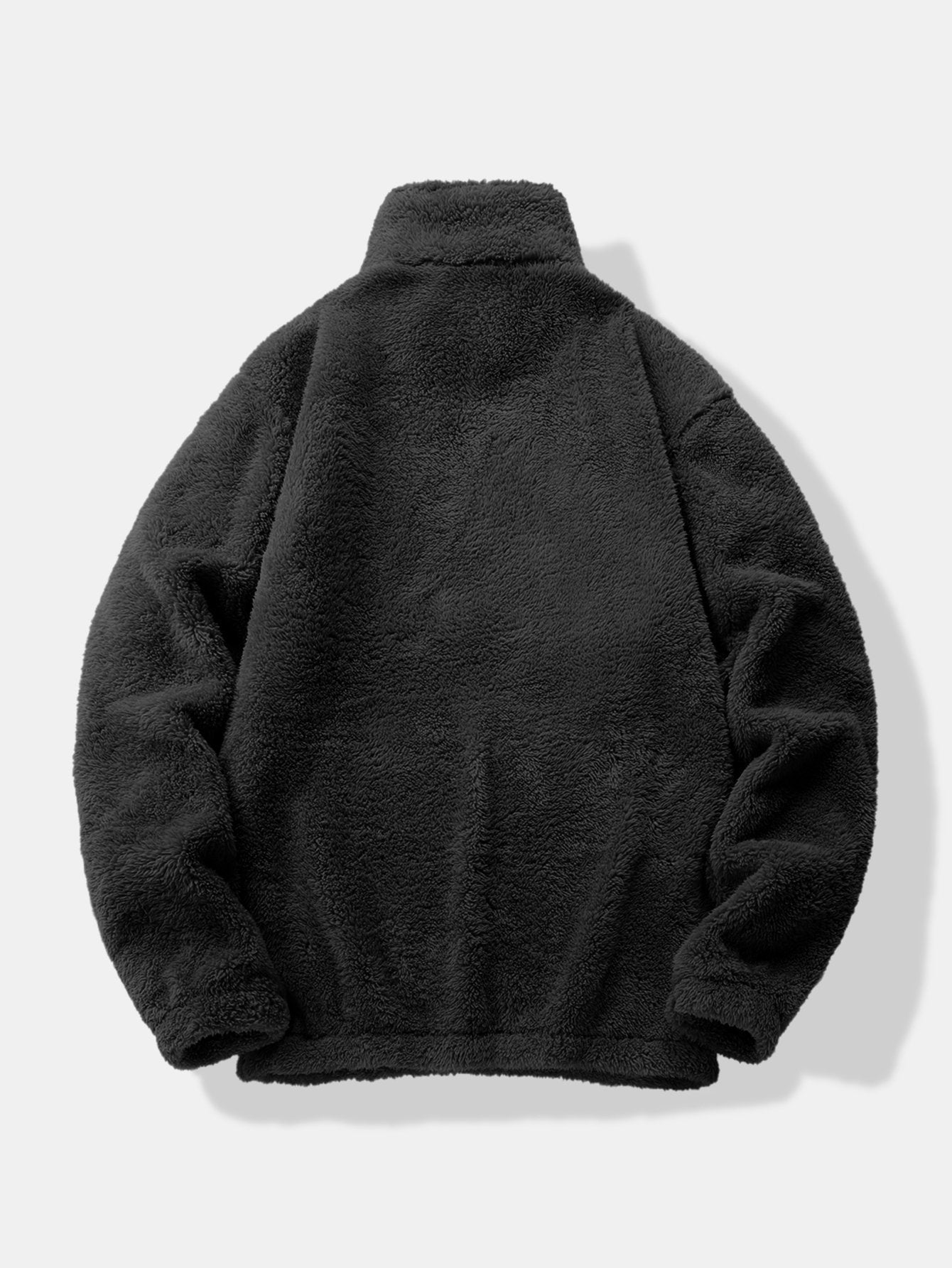 Men’s Teddy Fleece Quarter-Zip Sweatshirt with Kangaroo Pocket — view 8