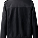 Men’s Faux Leather Aviator Bomber Jacket with Sherpa Collar — view 6