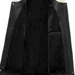 Men’s Faux Leather Aviator Bomber Jacket with Sherpa Collar — view 7