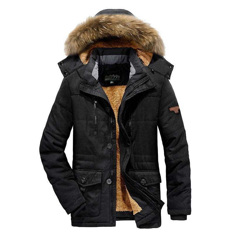 Men’s Utility Parka with Teddy Fleece Lining and Detachable Hood — view 4