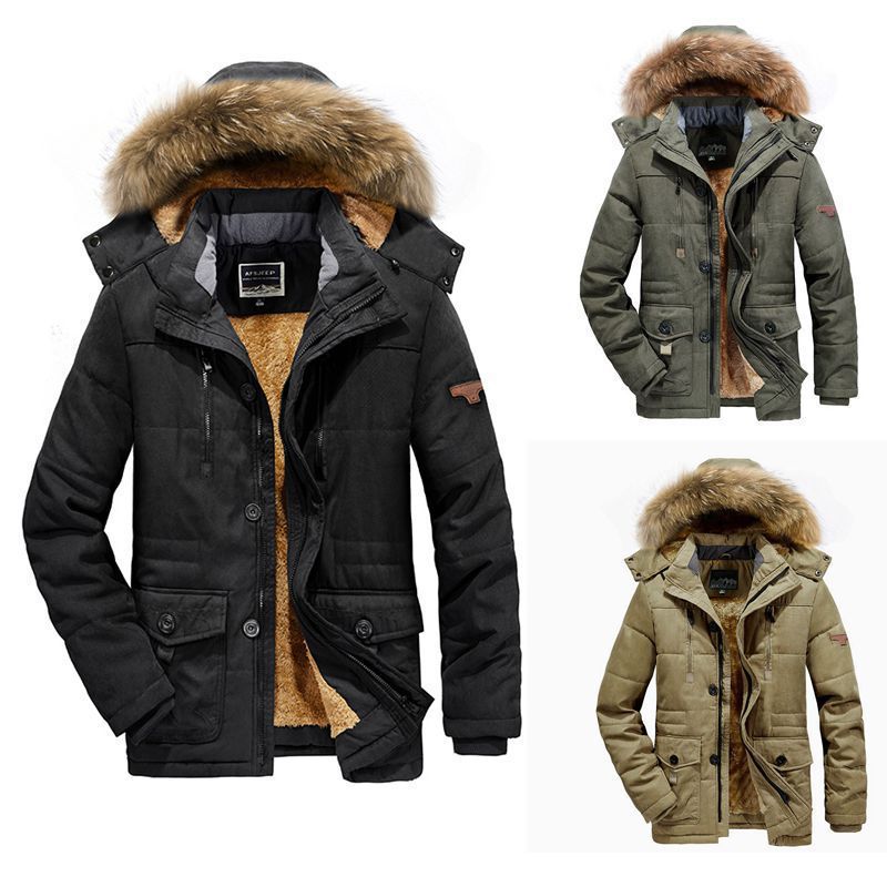 Men’s Utility Parka with Teddy Fleece Lining and Detachable Hood — view 5