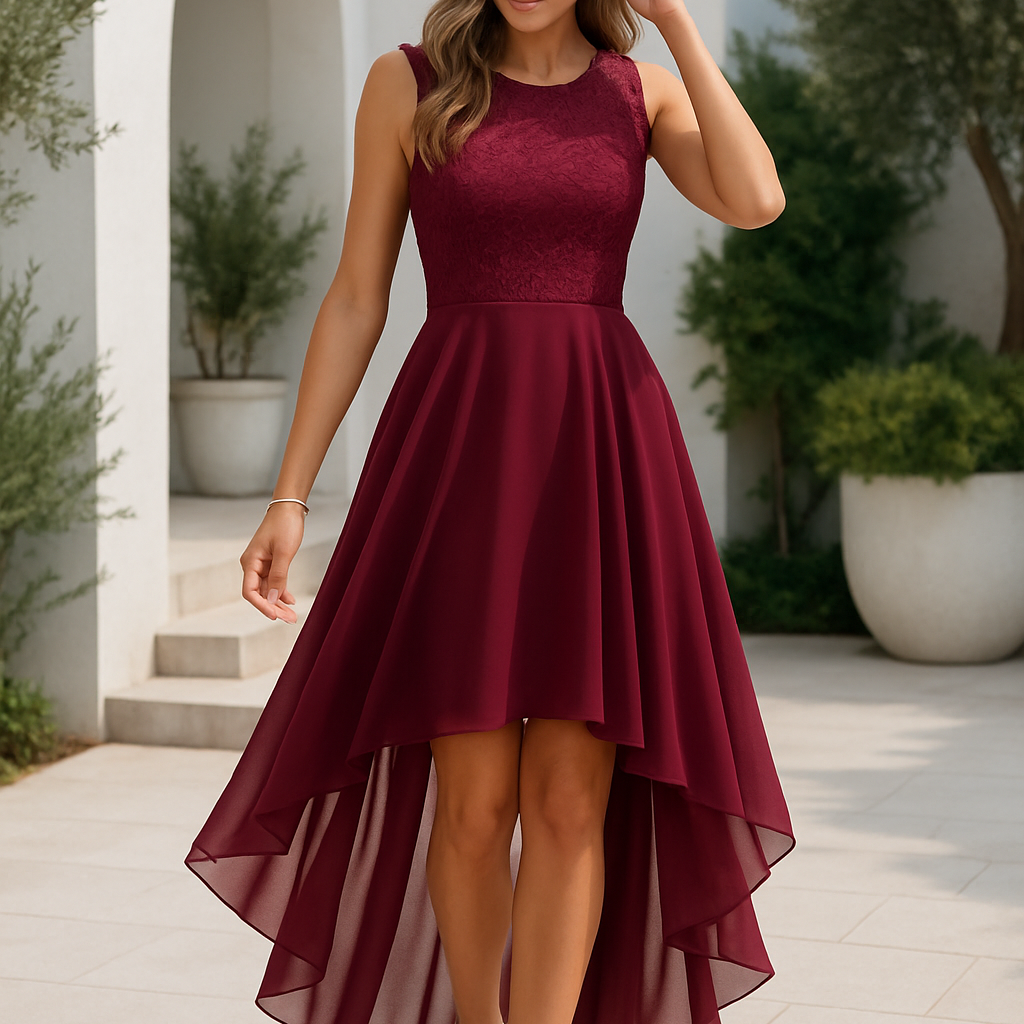 Women’s Sleeveless High-Low Evening Dress — view 2