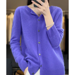 Women's O-Neck Button-Front Knit Cardigan — view 3