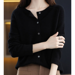 Women's O-Neck Button-Front Knit Cardigan — view 6