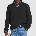 Men’s Slim-Fit Cashmere Half-Zip Sweater — view 3