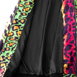 Men’s Pink and Green Leopard Print Bomber Jacket — view 3