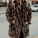 Women’s Leopard Print Faux Fur Coat — view 2