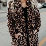 Women’s Leopard Print Faux Fur Coat — view 4
